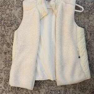 Talbots Cream Fleece Vest